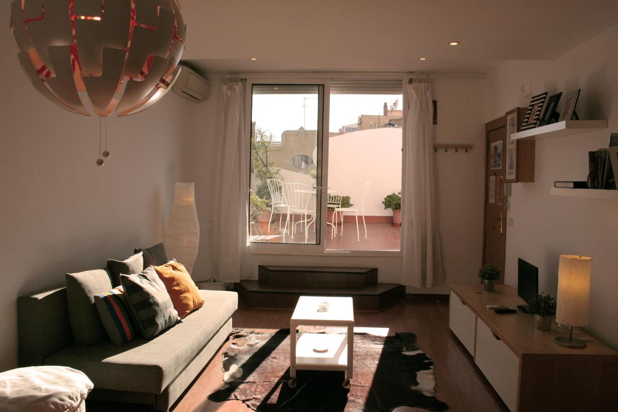 Lovely Apartment With A Terrace Barcelone Extérieur photo